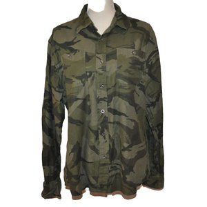 Wrangler Men's Camo Flex Button Down Shirt SZ L